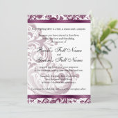 Elegante bruiloft uitnodiging - Paarse 5x7 (Staand voorkant)