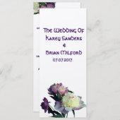 Elegante bruiloft uitnodiging pioen bloemen (Voorkant / Achterkant)