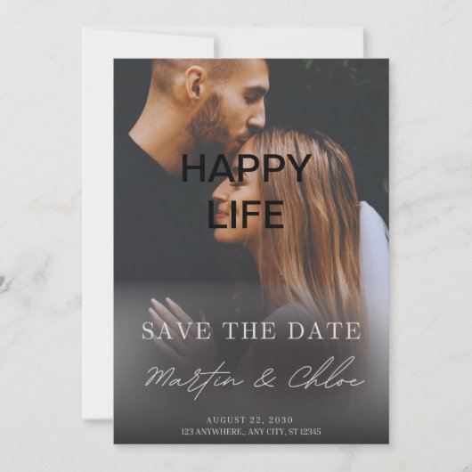 Elegante bruiloft uitnodigingen Kaart (Voorkant)