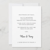 Elegante bruiloft update foto aankondiging (Achterkant)