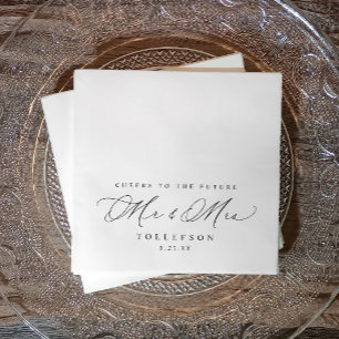 Elegante bruiloft Verloving servetten Cheers