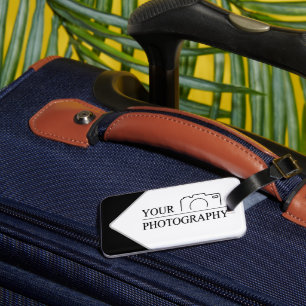 Elegante bruiloft Voeg gepersonaliseerde fotografi Bagagelabel