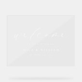 Elegante bruiloft welkom acryl teken acryl bord (Voorkant)