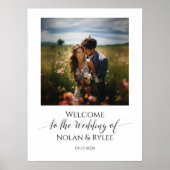 Elegante bruiloft welkom teken moderne kalligrafie poster (Voorkant)