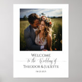 Elegante bruiloft welkom teken moderne kalligrafie poster (Voorkant)