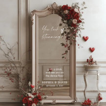 Elegante bruiloft welkom teken Selfie Mirror Decal