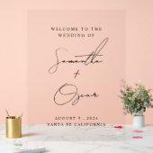 Elegante Bruiloft Welkomstbord Aangepaste Namen en Acryl Bord (Huwelijk)