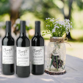 Elegante bruiloft wijn fles labels - Set van 6 Etiket