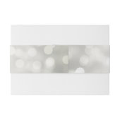 Elegante bruiloft zilveren glitter lichten uitnodigingen wikkel (Achterkant Voorbeeld)