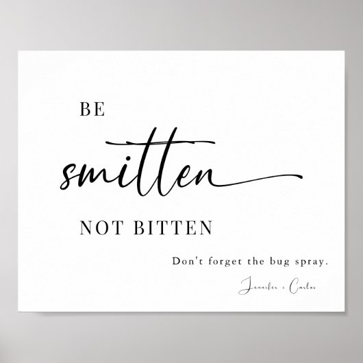 Elegante bruiloft zonnebrandcrème en bug spray tek poster (Voorkant)