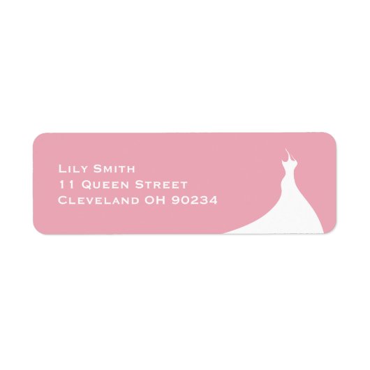 Elegante bruiloftborrel roze label (Voorkant)
