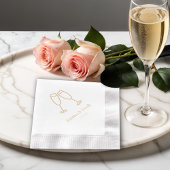 Elegante bruiloftreceptie folie servetten