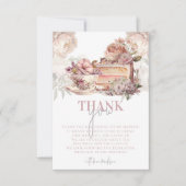 Elegante Bruilofts Theeparty Bedankkaart (Voorkant)