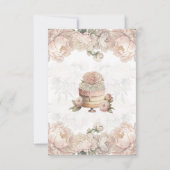 Elegante Bruilofts Theeparty Bedankkaart (Achterkant)