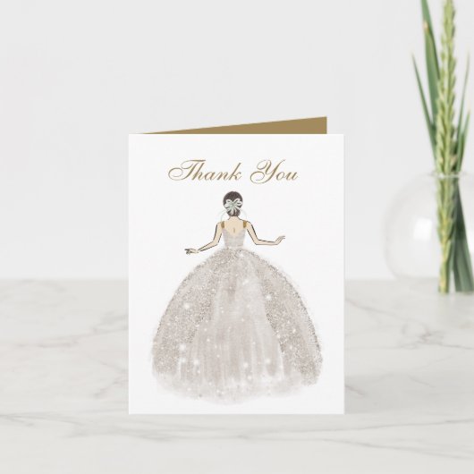 Elegante Bruiloftsborrel  Bedankkaart (Voorkant)