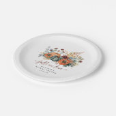 Elegante Bruiloftsborrel in de herfst Papieren Bordje (Gekanteld)