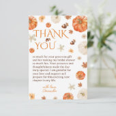 Elegante Bruiloftsdouche Herfst Bedankkaart (Staand voorkant)
