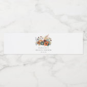 Elegante Bruiloftsdouche Herfst Waterfles Etiket (Enkel label)