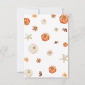 Elegante bruiloftsdouche voor herfst  bedankkaart (Achterkant)