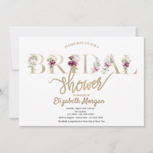 Elegante Bruiloftsfeest met Bloemen Kaart