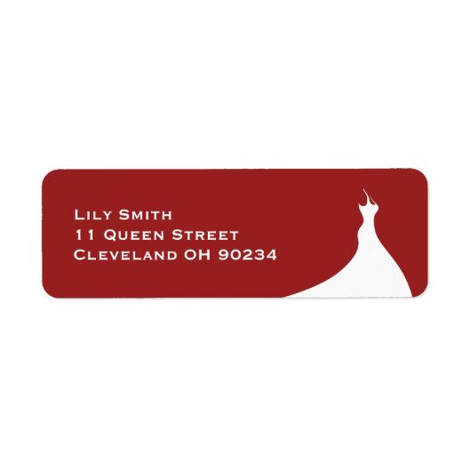 Elegante Bruiloftsfeest rode Label (Voorkant)