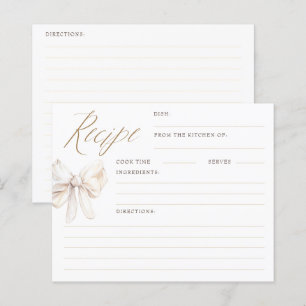 Elegante Bruiloftsreceptkaartjes met Crème Strik