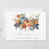 Elegante Bruiloftsshower in de herfst Bedankkaart (Voorkant)