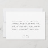 Elegante Bruiloftsshower in de herfst Bedankkaart (Achterkant)