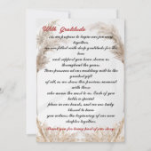 ELEGANTE BRUINE BRUILOFT UITNODIGING (Achterkant)