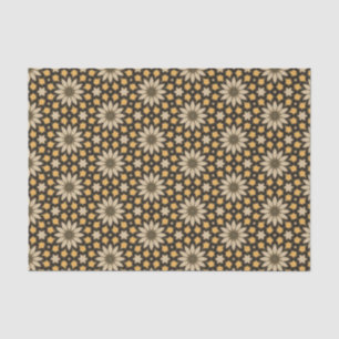 Elegante bruine en goudkleurige moderne geometrisc tissuepapier