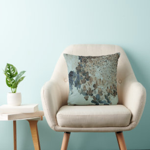 Elegante bruine en marine limelight hortensia kussen