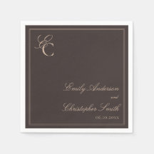 Elegante Bruine Klassieke Bruiloft