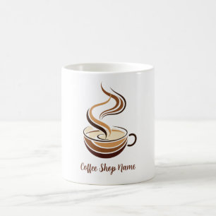 Elegante Bruine Koffie espresso business logo shop Koffiemok