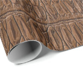 Elegante bruine krokodil cadeaupapier (Rol Hoek)
