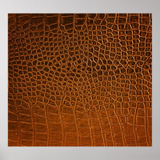 Elegante bruine krokodil lederen textuur. poster (Voorkant)