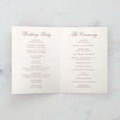 Elegante Bruine Romantische Bruiloft Programma (Binnen)