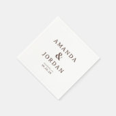 Elegante Bruine Typografie Servet (Hoek)