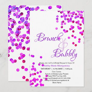 Elegante brunch bruisende bruiloftsdouche met paar kaart