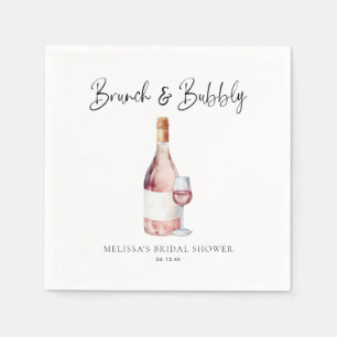 Elegante brunch & bruisende bruiloftsdouche servet