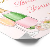 Elegante brunch en bruiloftbrunch met bubbels welk poster (Hoek)