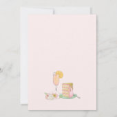 Elegante brunch en bruisende bruidsuitnodiging kaart (Achterkant)