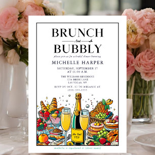 Elegante brunch en bubble Vrijgezellenfeest Kaart