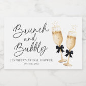 Elegante brunch en bubble Vrijgezellenfeest Sparkling Wijnetiket (Enkel label)