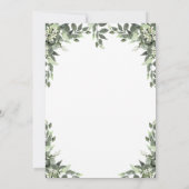 Elegante Budget Botanische Eucalyptus Bruiloft Kaart (Achterkant)