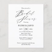 Elegante budget bruids douche uitnodiging flyer (Voorkant)