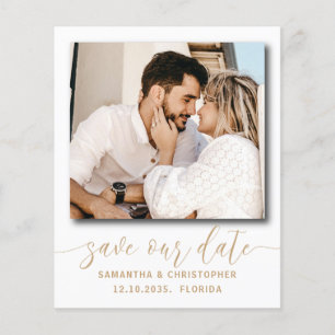 Elegante budget foto save our date uitnodiging