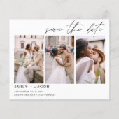 Elegante budget save-the-date 4 foto uitnodigingen (Voorkant)