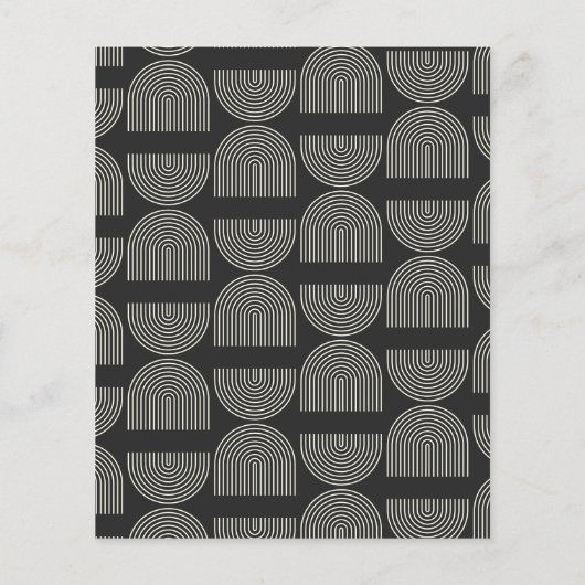 Elegante budgetlijnen formeel zwart-wit bruiloft (Achterkant)