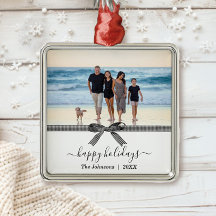 Elegante buffalo plaid strik zwart en wit