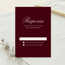 Elegante Burgundy Klassieke Trouwdag